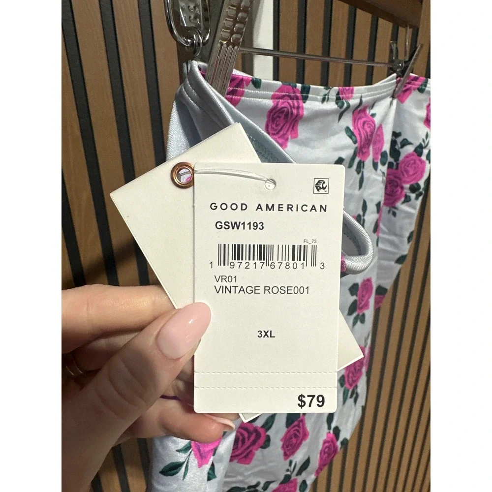 Good American NWT Satin Boy Swim Bikini Shorts - Size 3XL - MSRP‎ $79